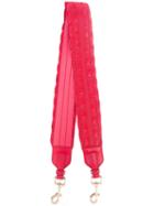 Salvatore Ferragamo - Textured Detachable Shoulder Strap - Women - Cotton/leather - One Size, Red, Cotton/leather