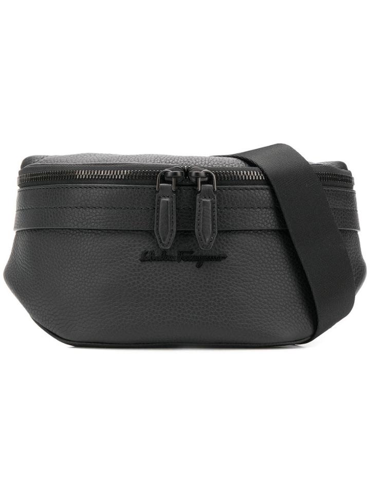 Salvatore Ferragamo Logo Front Belt Bag - Black