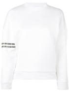 Eleventy - Embellished Stripe Sweatshirt - Women - Cotton/polyamide - S, Women's, White, Cotton/polyamide