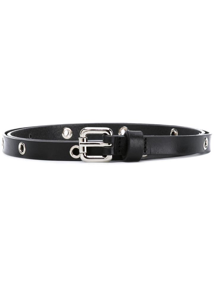 P.a.r.o.s.h. - Eyelet Belt - Women - Leather - M, Black, Leather