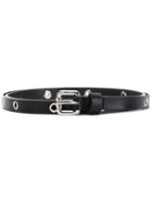 P.a.r.o.s.h. - Eyelet Belt - Women - Leather - M, Black, Leather