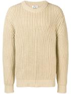 Acne Studios Oversized Ribbed Sweater - Neutrals