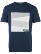 Michael Kors Square Patch T-shirt, Men's, Size: Small, Blue, Cotton