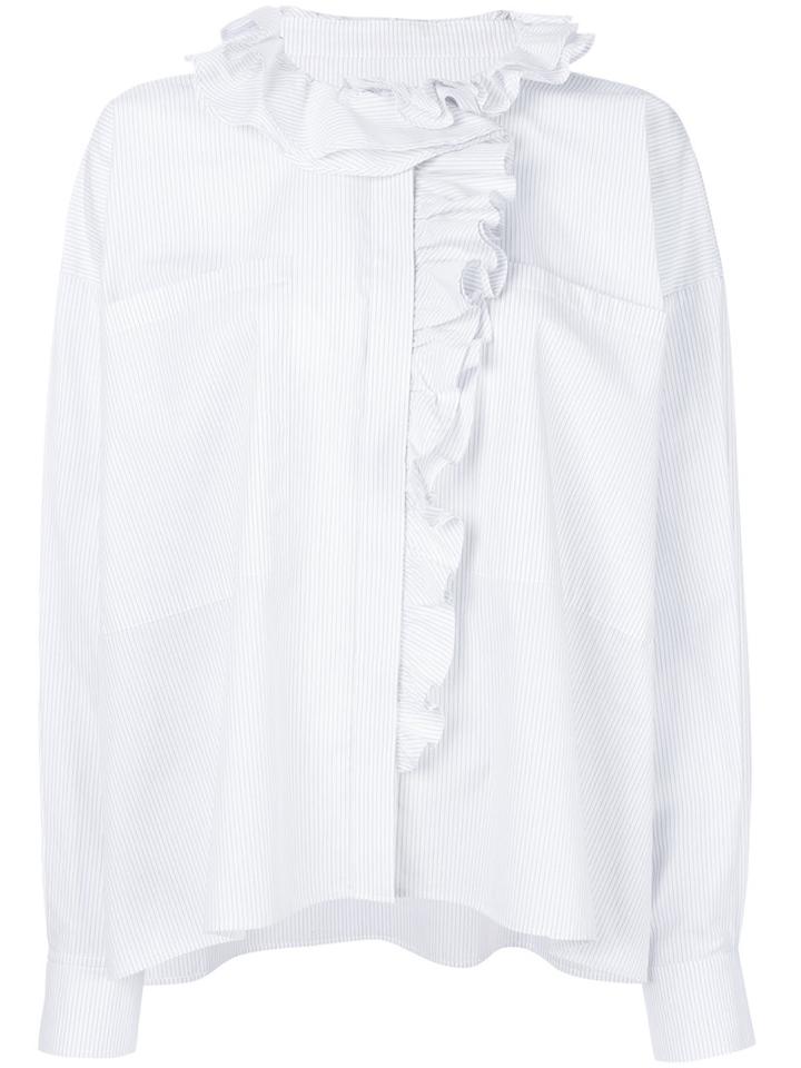 Faith Connexion - Ruffle Shirt - Women - Cotton - Xs, White, Cotton