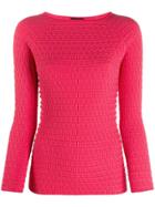 Emporio Armani Geometric Knit Top - Pink