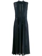 Dorothee Schumacher Pleated Bib Dress - Blue