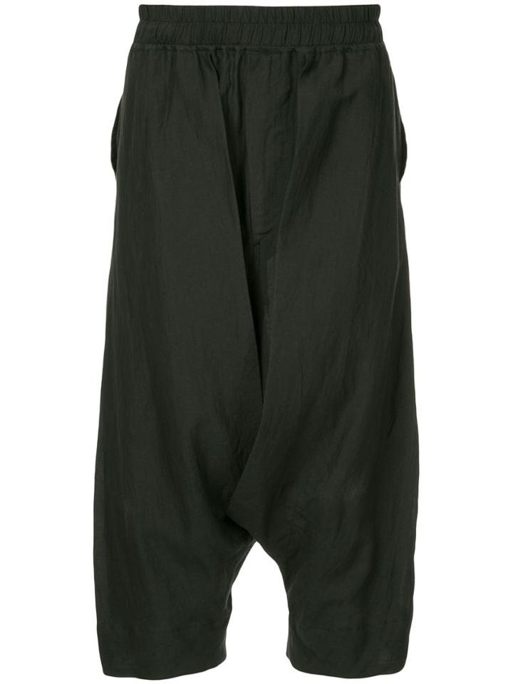 Julius Drop-crotch Shorts - Black