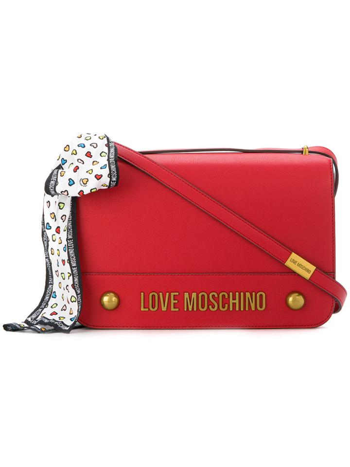 Love Moschino Logo Shoulder Bag - Red