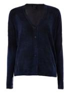 Avant Toi Printed Cardigan, Women's, Size: Small, Blue, Silk/spandex/elastane/cashmere