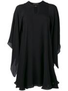 Plein Sud Cape Mini-dress, Women's, Size: 36, Black, Silk