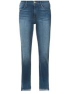 Frame Denim High Low Hem Slim-fit Jeans - Blue