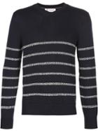 Brunello Cucinelli Striped Sweater, Men's, Size: 50, Blue, Cotton