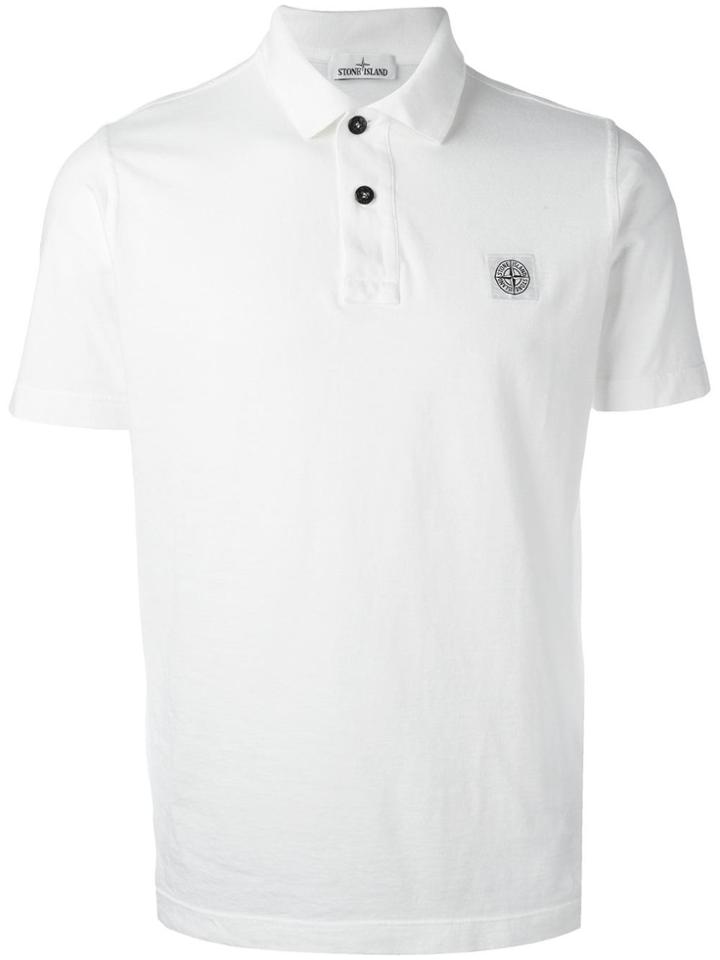 Stone Island Logo Patch Polo Shirt - Red