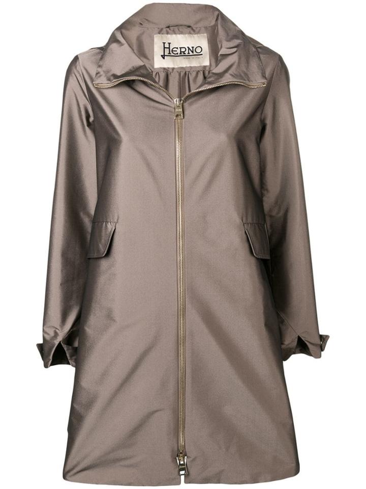 Herno Hooded Midi Coat - Brown