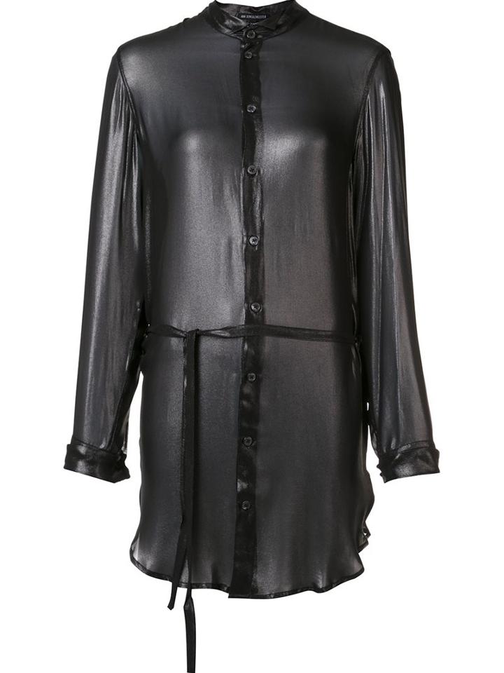 Ann Demeulemeester Oversized Shirt, Women's, Size: 36, Black, Rayon