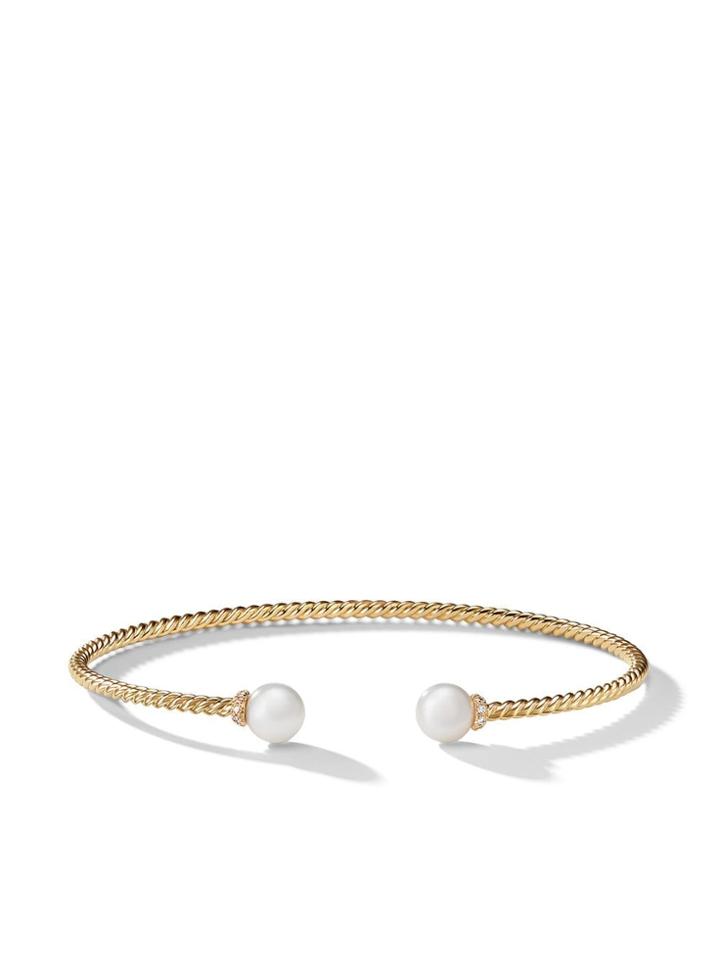 David Yurman 18kt Yellow Gold Solari Pearl And Diamond Cuff - 88dkwdi