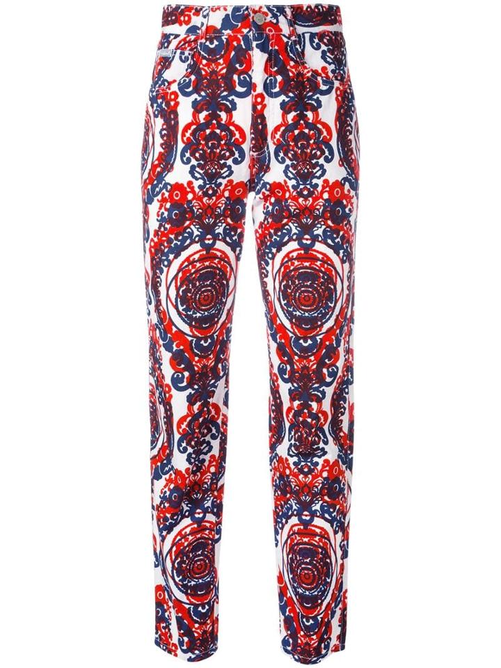 Fendi Pre-owned Paisley Printed Trousers - White