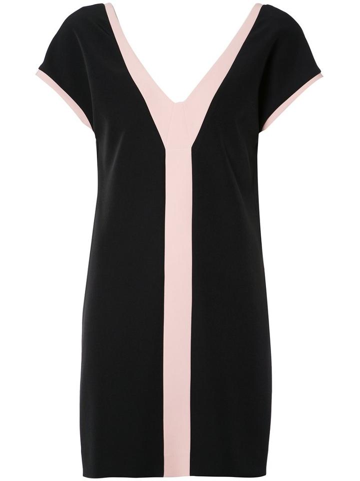 Milly V-neck Dress, Women's, Size: Large, Black, Polyester/spandex/elastane