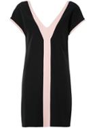 Milly V-neck Dress, Women's, Size: Large, Black, Polyester/spandex/elastane