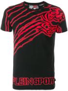 Plein Sport Tiger Motif T-shirt - Black
