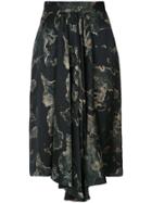 Andrea Marques Printed Ruffle Skirt - Black