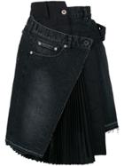 Sacai Deconstructed Denim Skirt - Black