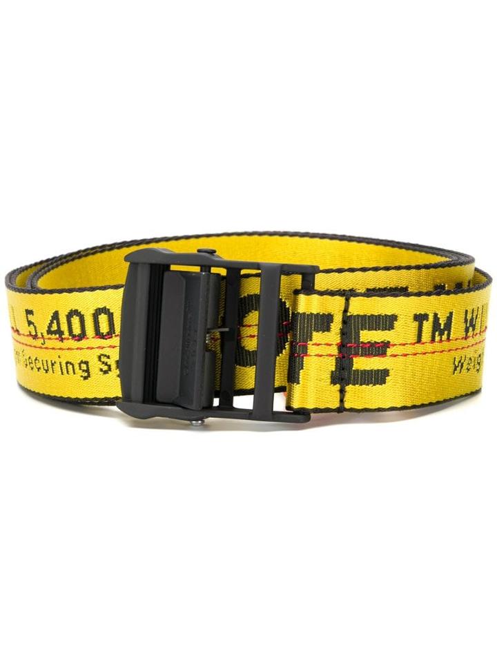 Off-white Logo Industrial Buckle Belt - Yellow