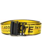 Off-white Logo Industrial Buckle Belt - Yellow