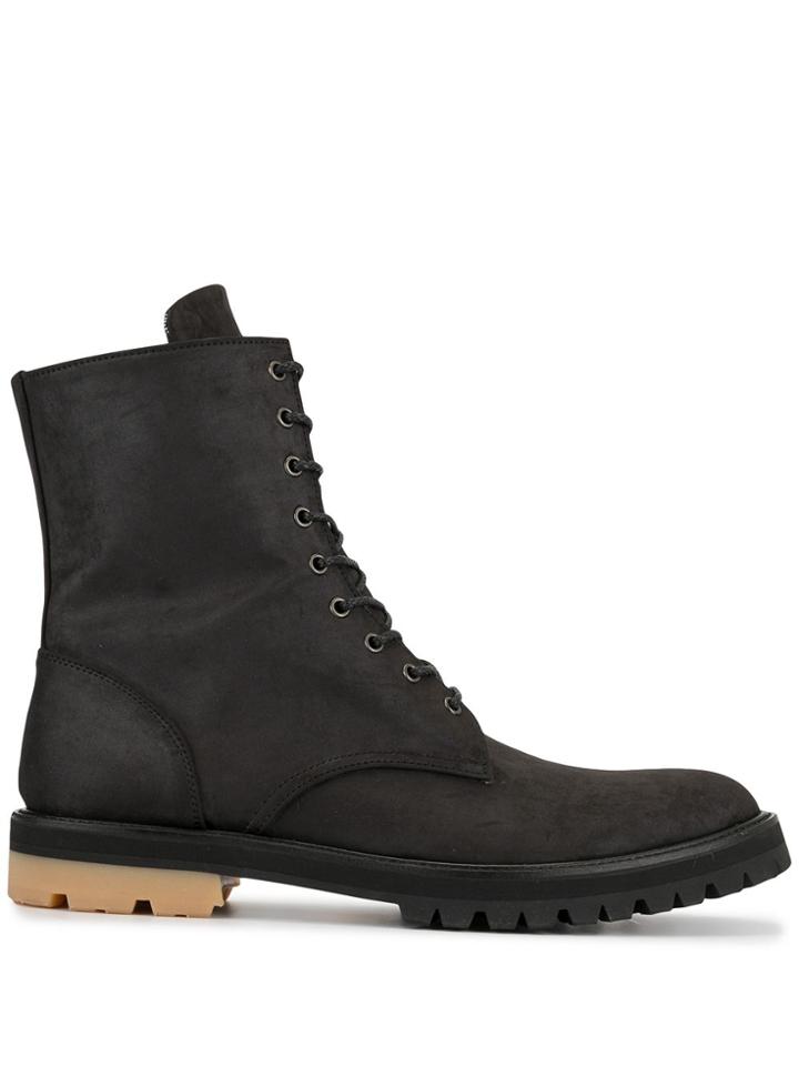 Facetasm Military Style Boots - Black