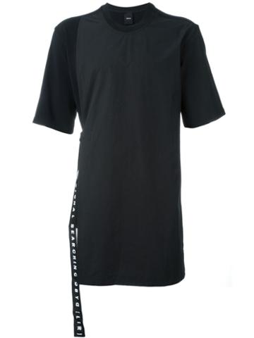 D-gnak Longline Panel T-shirt, Men's, Size: 48, Black, Polyester/rayon/spandex/elastane