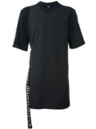 D-gnak Longline Panel T-shirt, Men's, Size: 48, Black, Polyester/rayon/spandex/elastane