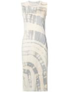 Raquel Allegra - Printed Tank Dress - Women - Cotton/polyester - 1, Nude/neutrals, Cotton/polyester