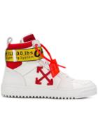 Off-white Industrial Belt Hi Top - White Red