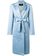 Rochas Silky Robe Coat - Blue