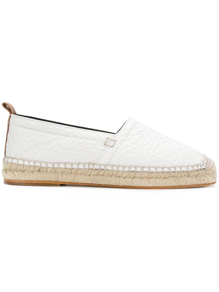 Loewe Leather Espadrilles - White