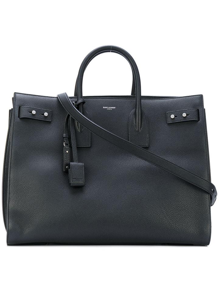 Saint Laurent - Large Sac De Jour Souple Tote - Men - Calf Leather - One Size, Black, Calf Leather