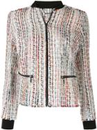 Elie Tahari Brooke Frayed Tweed Jacket - Multicolour
