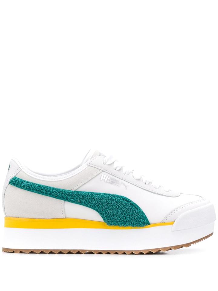 Puma Shearling Logo Sneakers - White