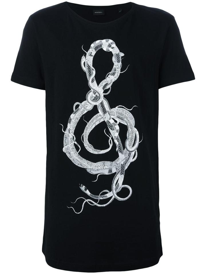 Diesel 'longer Wag' T-shirt - Black