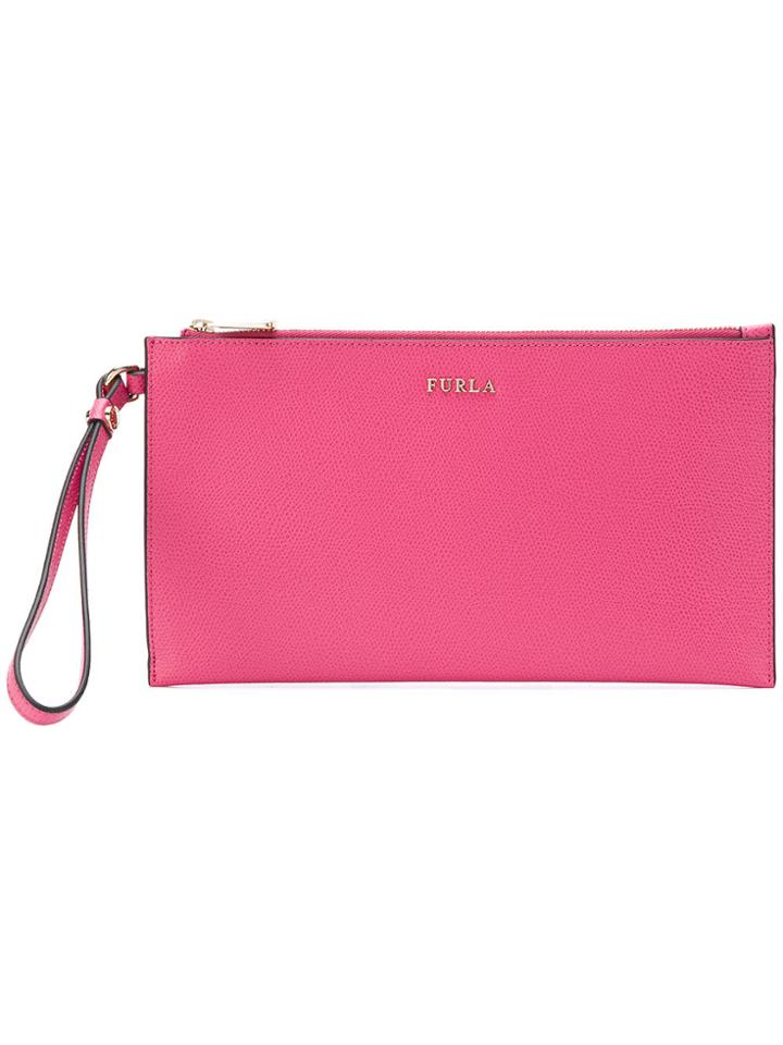 Furla Babylon Large Clutch - Pink & Purple