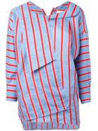 Enföld - Layered Striped Blouse - Women - Silk/cotton/linen/flax/rayon - 38, Women's, Blue, Silk/cotton/linen/flax/rayon