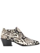 Tod's Snakeskin Effect Ankle Boots - Neutrals