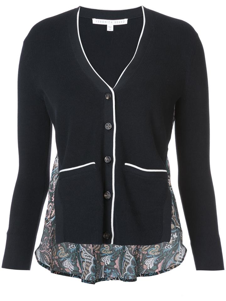 Veronica Beard Printed Back Cardigan - Blue