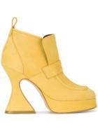 Sies Marjan Yellow Suede Ellen 110 Platform Boots - Yellow & Orange