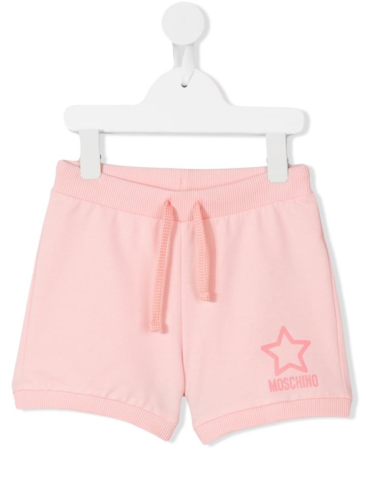 Moschino Kids Drawstring Track Shorts, Size: 6 Yrs, Pink/purple
