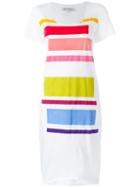Io Ivana Omazic Striped T-shirt Dress, Women's, Size: Medium, White, Cotton