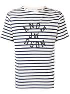 Jw Anderson Logo Striped T-shirt - White
