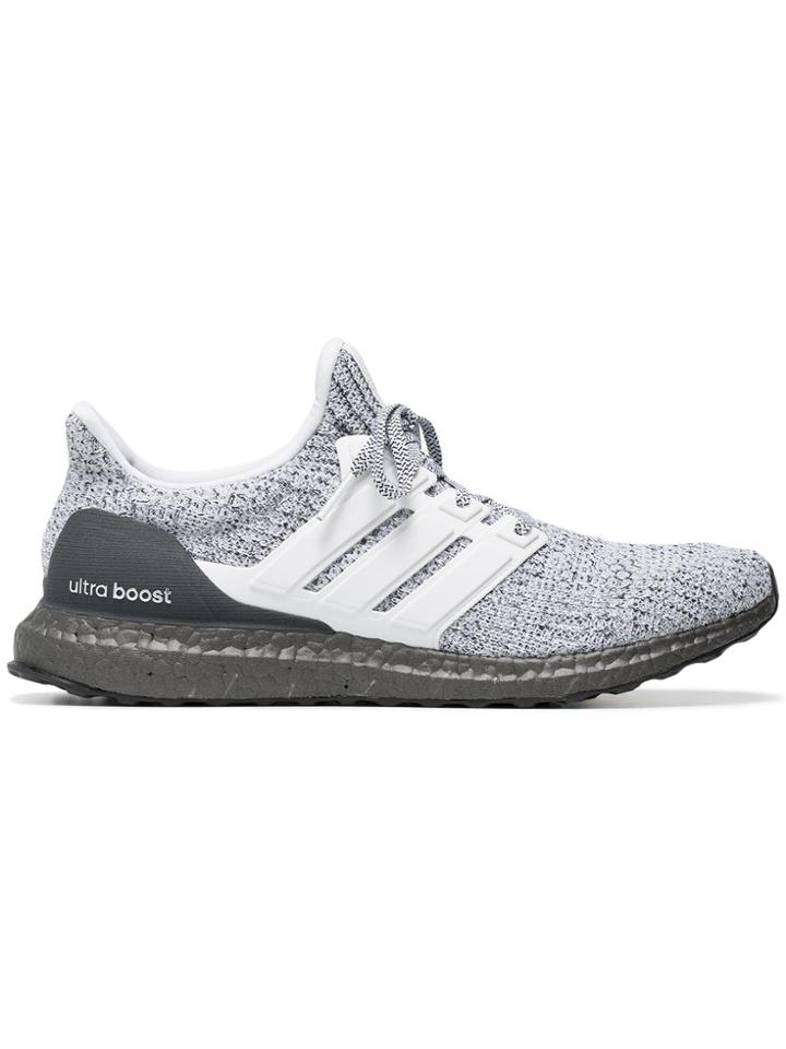 Adidas White Ultra Boost Lace-up Sneakers