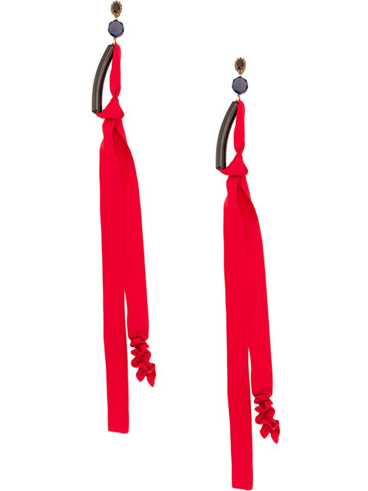 Marni Long Pendant Earrings - Red
