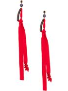 Marni Long Pendant Earrings - Red